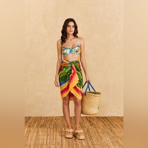 Farm Rio Bahia Mixed Scarves Sarong NWT